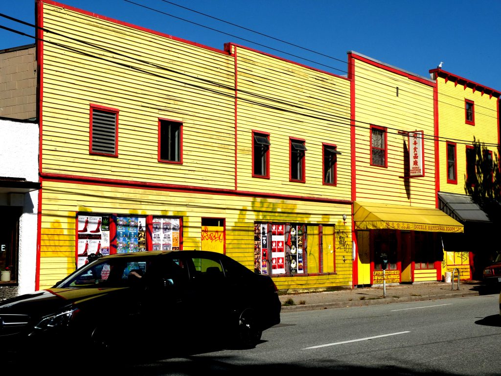 Yellow buildings in Vancouver’s DTES Yellow buildings in Vancouver’s DTES