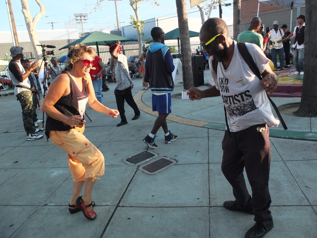 Dancing at the Festival For All Skid Row Artists Dancing at the Festival For All Skid Row Artists